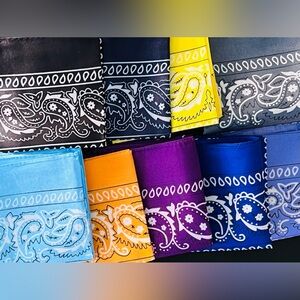 Colorful Paisley Bandana BUNDLE OF 9 TOTAL, BRAND NEW